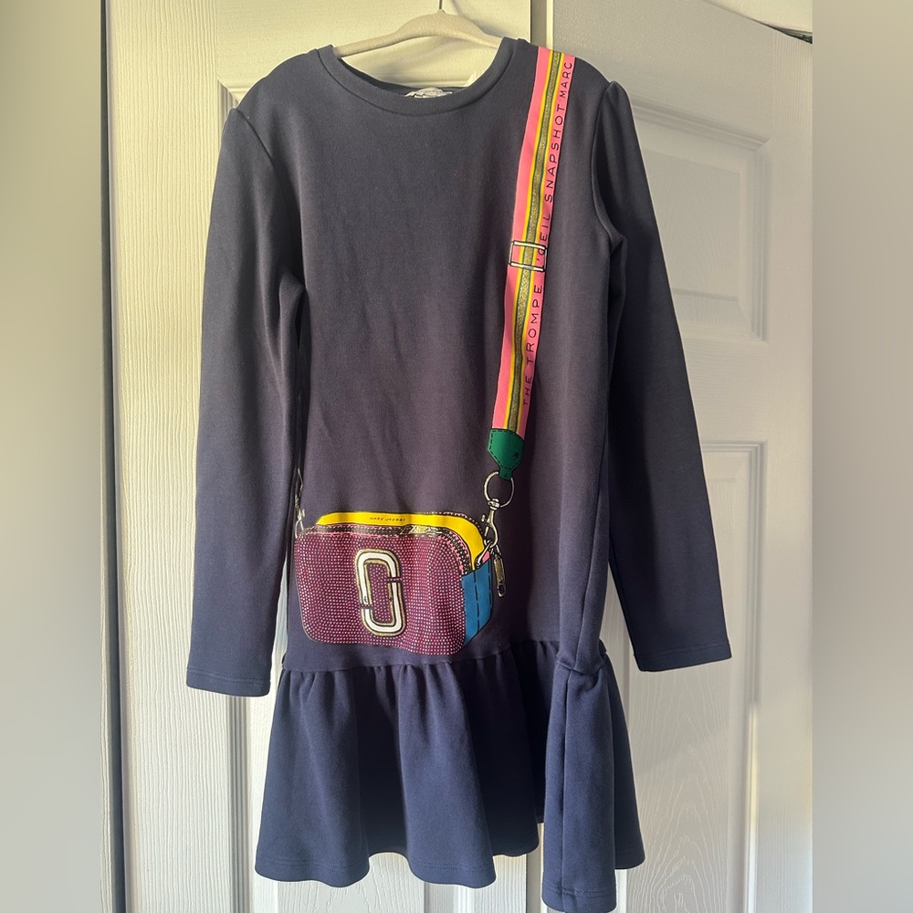 Marc Jacobs Navy Dress with Colorful Bag